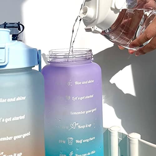 Areclern 2000ml Sports Water Bottle com palha portátil Design Design Camping Water Jug Lightwaker Bottle for Men Women Blue