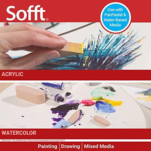 Sofft Tool 65001 No. 1 Faca de paleta redonda e 5 capas para panpastel artista pintando pastéis