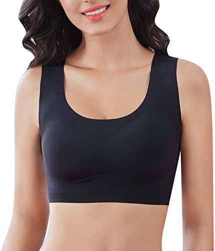 Push up bras feminino Ultra Fin Ice Silk Bra confortável de tamanho grande sutiã esportivo sem fio com almofadas removíveis