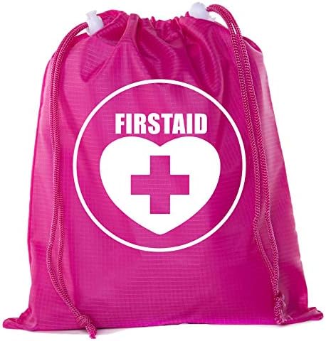 Mato e hash Sacos de cordão para mini primeiros socorros, bolsa médica de emergência para medicina - ácido azul Ca2655Firstaid