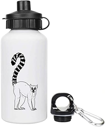 Azeeda 400ml 'Lemur de cauda anel' garrafa de água/bebida reutilizável