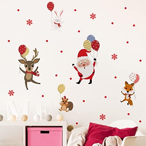 Santa Balão de Natal adesivos decorativos de parede Sala de vidro adesivos decorativos de parede adesivos de dia dos namorados