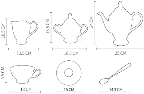 Zlxdp Rose Tea Conjunto de café Conjunto de café Copo de chá de porcelana Copa de chá de chá de cerâmica Conjunto