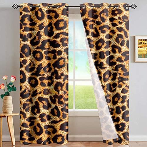 Clohomin amarelo leopardo marrom impressão mole térmica insupertida ruído reduzindo cortinas para sala de estar e quarto tema esportivo