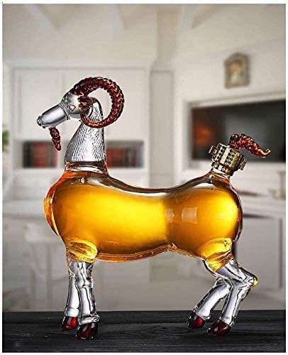 Sobriiedade Ovelha de decanter, garrafa de uísque, garrafa de vidro de cabra ovelha para ovelha- soprado Borossilicato