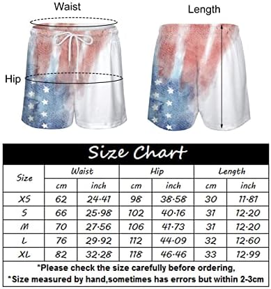 Miashui shorts macacões para mulheres Dia da independência Mulheres American Flag Patterns