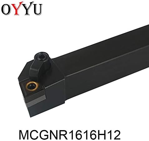 FINCOS MCGNR1616H12/MCGNL1616H12, suporte de ferramenta de torneamento externo 91 graus Inserção de carboneto Use CNMG120404, suporte direito ou suporte esquerdo -: MCGNL1616H12 Esquerda, ângulo: não incluir inserção)