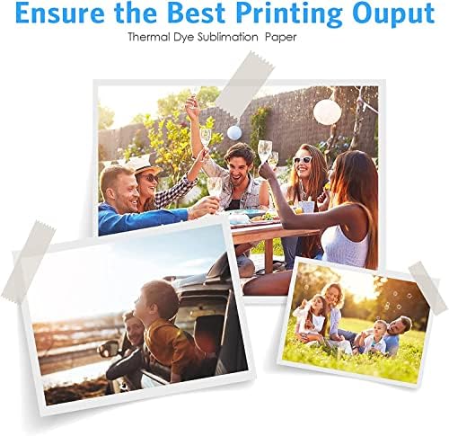 Liene 4x6 '' Photo Printer 40 Folhas de papel e recarga de cartucho para DHP512/DHP513