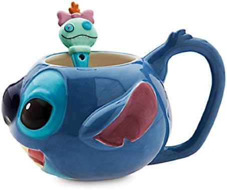 Disney Store Stitch Coffee Caneca e Spoon Conjunto 2015