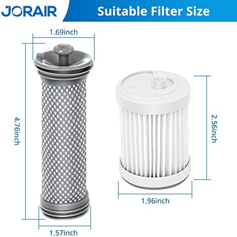 Kit de filtro de substituição compatível com o herói Tineco A10/A11, A10/A11 Master Pure One S11, pwrho11 snap snap sem fio de pó de pó, 2 pacote pré -filtros e 2 filtro HEPA