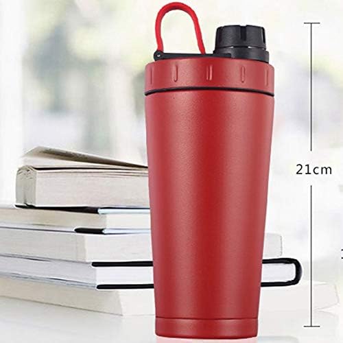 Tyxl preto/vermelho/prata 700ml duplo aço inoxidável aço xícara de xícara de aço 304 vidro esportivo de caneca em