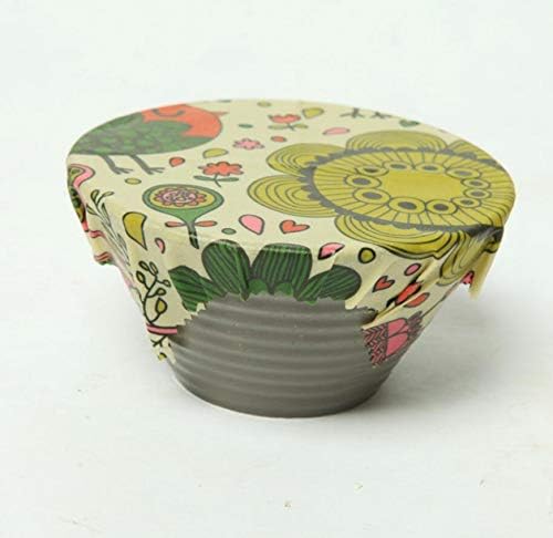 Vovolo (Impressão de pássaro 3 Tamanho S/M/Lreusable Alimentos de cera de abelhas envoltem embalagens ecológicas e amigáveis ​​de plástico sustentável de plástico para armazenamento de alimentos laváveis ​​tampas laváveis