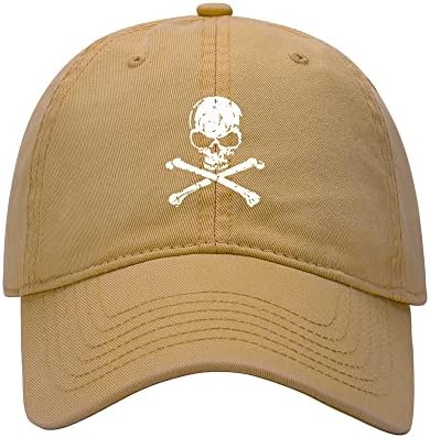 L8502-LXYB Caps de beisebol masculino Skull e Crossbones Impresso Cots de algodão lavado Caps de beisebol