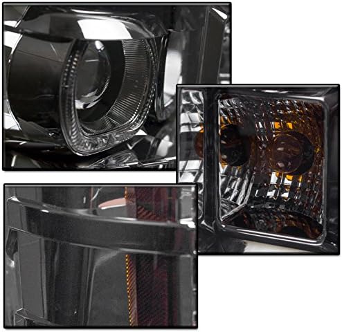 ZMAUTOPTS para 2007-2013 GMC Sierra Halo Led Fumaça Lâmpadas de faróis de projetor com 6 LED LED BUL