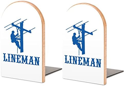 Linheiro elétrico Lineman1 Livros de Livros Decorativos de Madeira Prind Ends para Shelve pack de 1 par