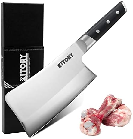 Faca de cozinha de cutelo de osso kitário 7 - Cleaver de carne pesada - Chefs chineses Butcher Knife - Para uma série Home e Restaurant