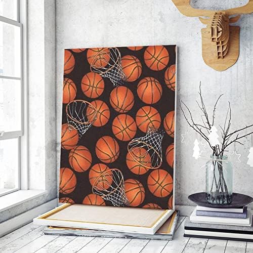 Basketball Sport Paint by Numbers Kits Canvas Diy Acrílico Pintura a óleo para decoração de parede de casa 12x16 polegadas