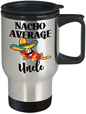 Presente de caneca do tio de viagens médias do Nacho para o irmão Funny Coffee Comment Tea Cup de aniversário Gag Presente para homens
