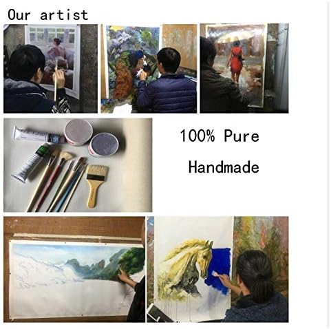 Pintura a óleo pintada à mão em tela, decoração de arte de parede abstrata pintura a óleo pintada à mão na tela emoldurada