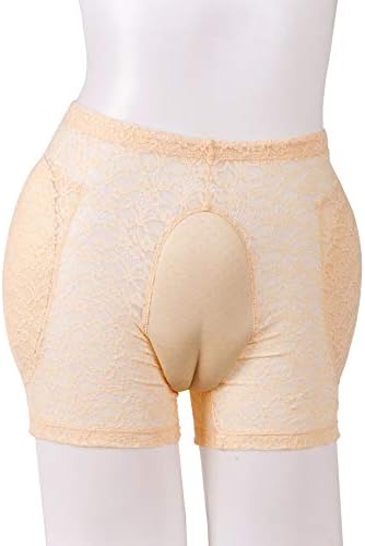 ZMASI Translúcida Lace Roude Homens Hiding Gaff Panty Brief para Crossdresser, Enhancer de quadris acolchoados com almofadas removíveis