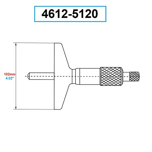 Dasqua 4612-5120 0-4 Micômetro de profundidade com caixa ajustada