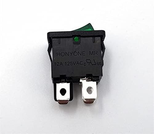 Interruptor de balancim de cussstal 5pcs 15x21mm MR-6b Series 220VAC com lâmpada on-off 4pin dpst mini switch de balancim 12a 125vac diy suprimentos