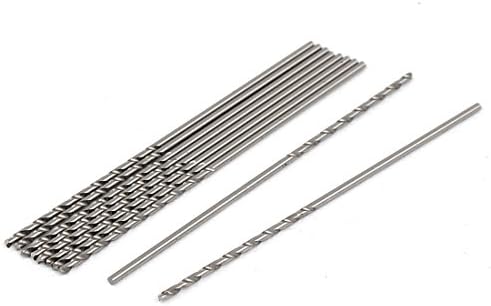 Aexit 0,85mm Diâmetro da ferramenta de perfuração Diâmetro de 43 mm HSS Broca de broca reta Twist Drill Bit 10pcs Modelo: