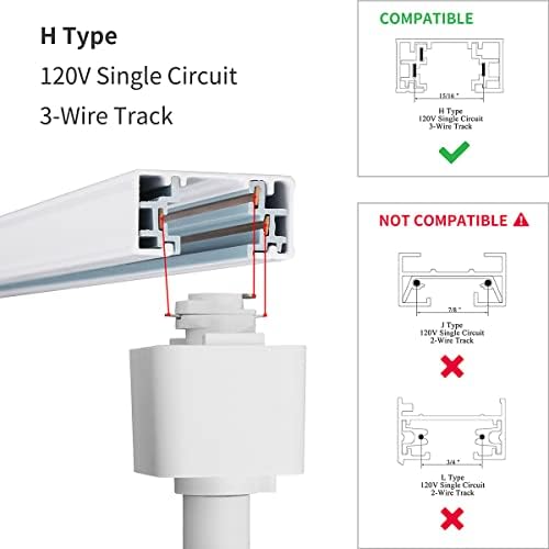 Mirrea 6 Pacote Cabeças de iluminação de trilha LED compatíveis com um único circuito H tipo H LIGHTILIZAÇÃO TRILHA