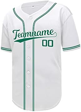 Jersey de beisebol personalizada para homens Nome costurado de duas lados e número de beisebol personalizado, fantasia esportiva