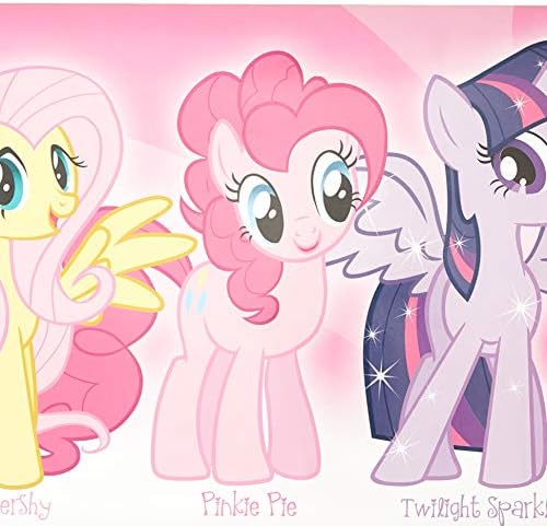 BuyArtForless My Little Pony Pony Personagens 36x12 Arte Impressão Poster Garota Crianças Decoração de parede Raridade Fluttershy Pinkie