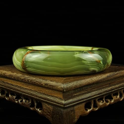 Afluindo cinzas de vidro de jade natural, cigarros de charuto portador de cinzas de gabinete em casa Decoração de mesa de mesa, safira