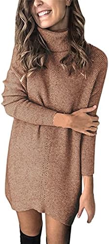 Vestido de suéter feminino vestido de malha de manga longa vestidos de malha de malha de malha para 2022