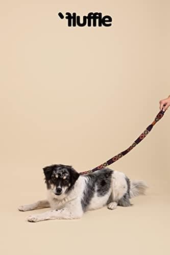 Fluffffle Clotar de cachorro de algodão puro, couro genuíno e colarinho de cachorro macio de algodão, ajustável para