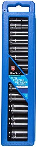 Bluespot 01538 13 PCE 1/2 Métrico de Amplos Deep Impact Sockets