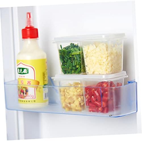 Zerodeko 2pcs Caixa de armazenamento Organizador de frutas para geladeira Recipientes de plástico transparente Caixa