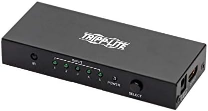 TRIPP LITE HDMI Switch 5 portas para vídeo e áudio 4k x 2k UHD 60 Hz com HDMI remoto 2.0 HDCP 2.edId