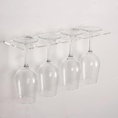 Wanlian Wine Glass Pitador de vinhos montado em parede Punto de vidro acrílico Montado com parede de vidro montado Gabinete de tabela de mesa de vinho inferior de vidro e vidro de vidro de vinho