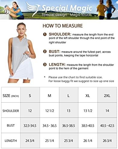 Camisas de golfe especialmagic para mulheres camisas de tênis sem mangas sem mangas