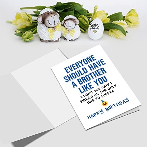 Cartão de aniversário engraçado NCHIGEDY para o irmão, feliz aniversário, cartão de felicita