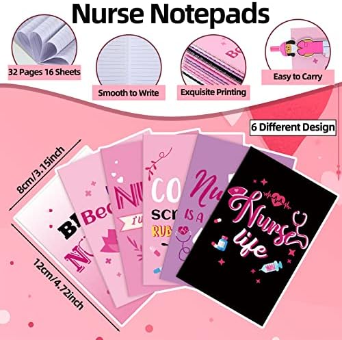 48 PCS Conjunto de presentes de apreciação de enfermagem 12 maquiagem Bolsa de cosméticos 12 cadernos 12 canetas de esfera de enfermeira