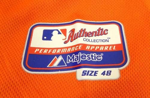 2013-19 Houston Astros 77 Game usou o Orange Jersey Name Plate Removed 48 DP23872 - Jerseys MLB usada no jogo