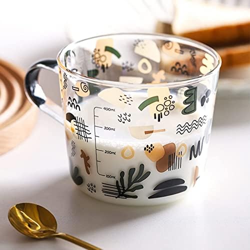 Conjunto de bebidas de vidro canecas de café doméstico, canecas de chá de vidro, xícaras de café com leite, caneca de café de vidro,