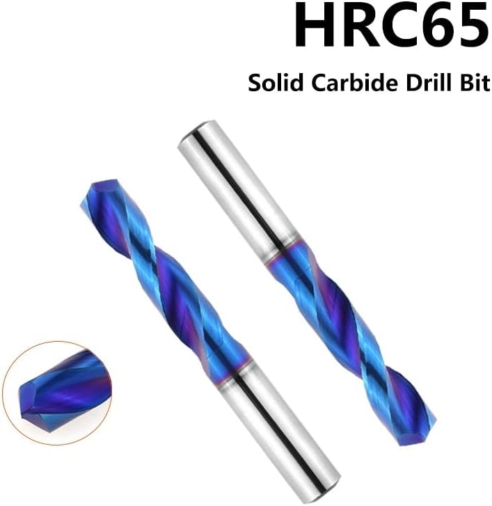 Mountain Men Twist Drill 1pc 1mm-16mm HRC65 Bits de broca de carboneto sólido, broca de torção de flauta em espiral azul 3D