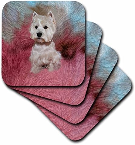 3drose westie montaases, macia, conjunto de 8