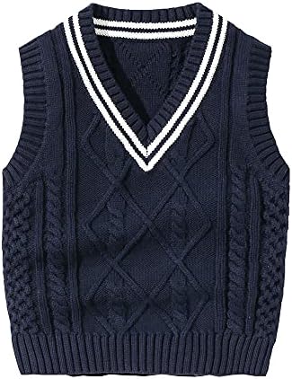 Vivobiniya Toddler Boy Knit Vest Cardigan Cardigan Kids Roupos de outono 6m-3y