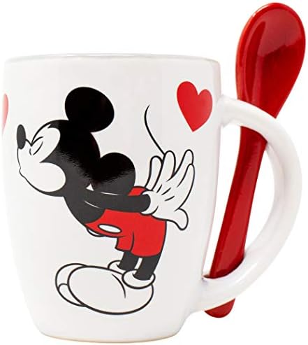 Disney Mickey e Minnie beijando 4 onças caneca de café expresso