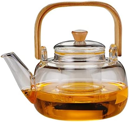 Jarra de vidro com tampa de pilhagem de chá gelado jarro quente água fria de chá gelado de café e suco de suco de suco