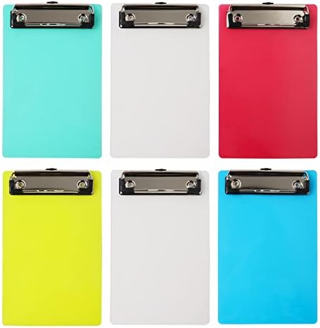 Mini quadros clipcs de 6pcs A6 Plástico colorido colorido 4,7x7,2 polegadas Mini plantas de clipe de bolso de tamanho