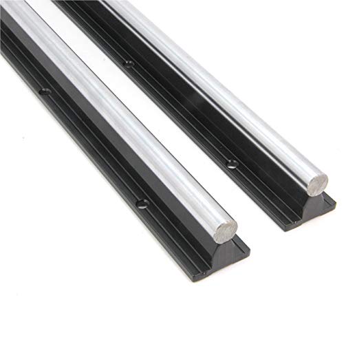 Befenybay 2pcs preto sbr12-400mm linear linear trilhos de deslizamento e 4pcs SBR12UU Bloco de rolamento do tipo quadrado para