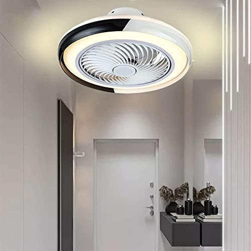 Ojrg 20 polegadas Lâmpada de teto LED com controle remoto ventilador de teto totalmente decrescente com modos leves Blades de acrílico